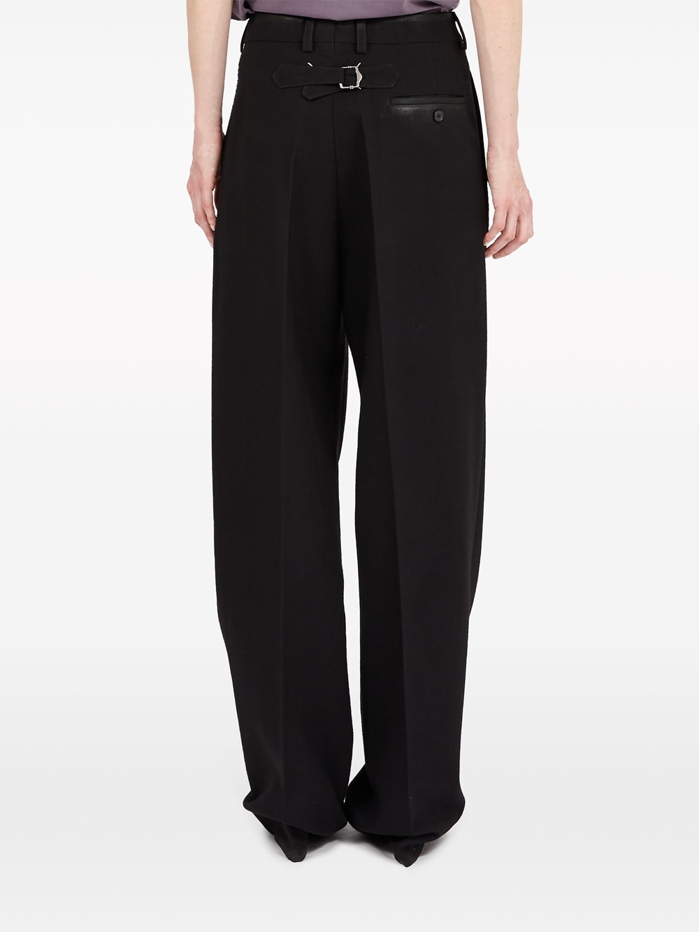 Maison Margiela Mohair Trousers Woman Black In Black