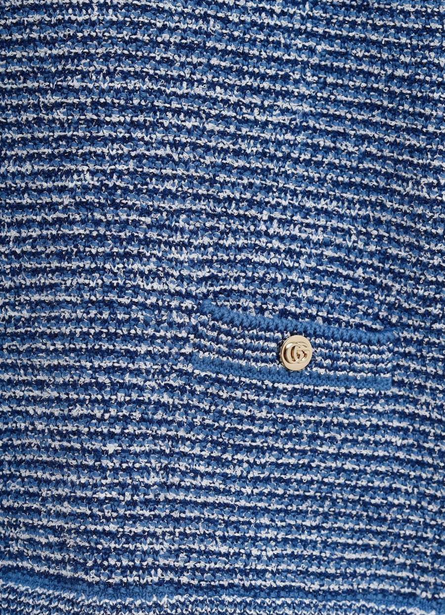 Gucci Women's Knitted T-shirt In Blue