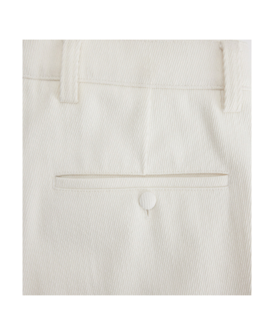 Ami Alexandre Mattiussi Straight-leg Cotton Trousers In White
