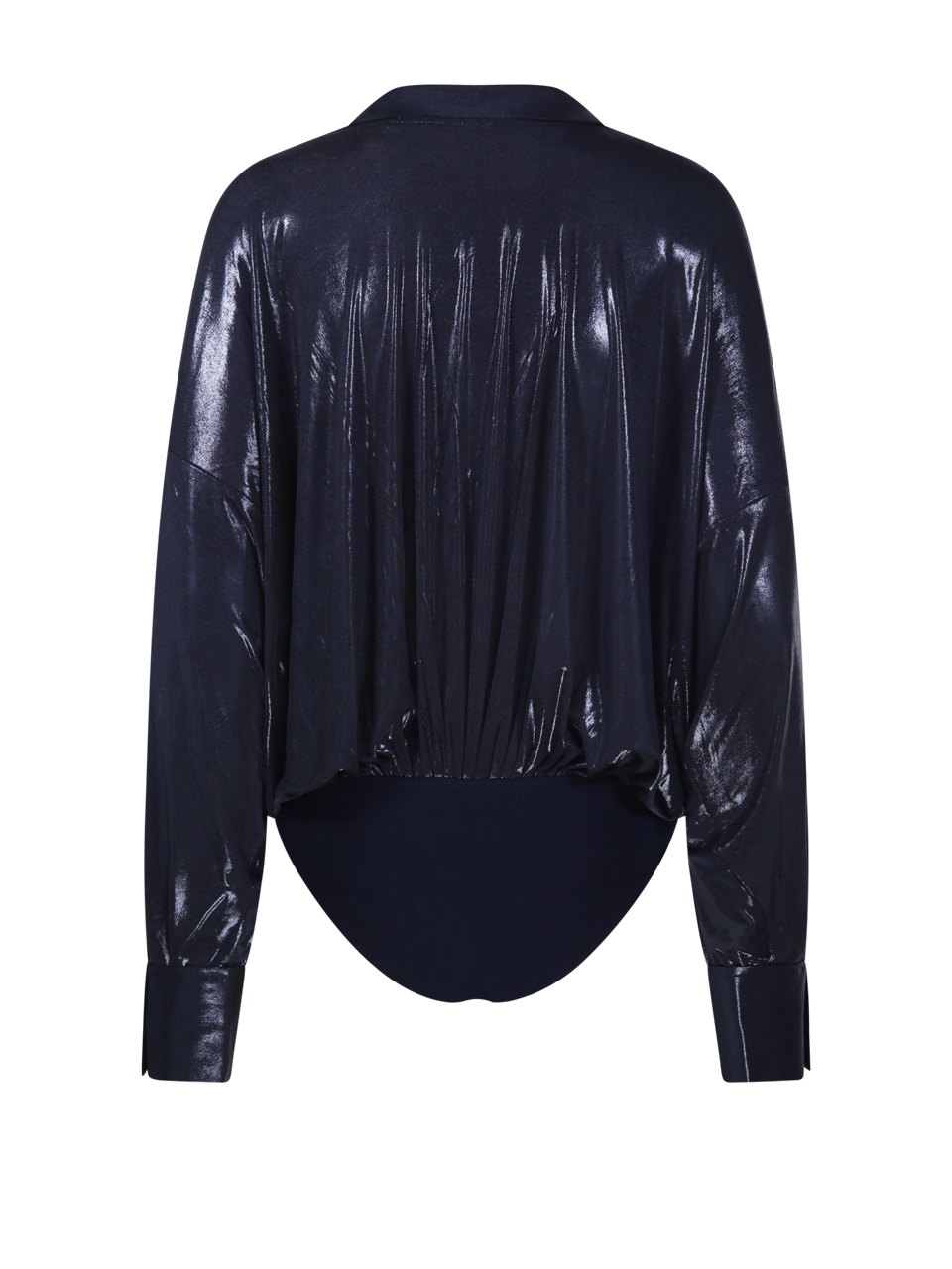 Shop Norma Kamali Shirt Bodysuit In Black
