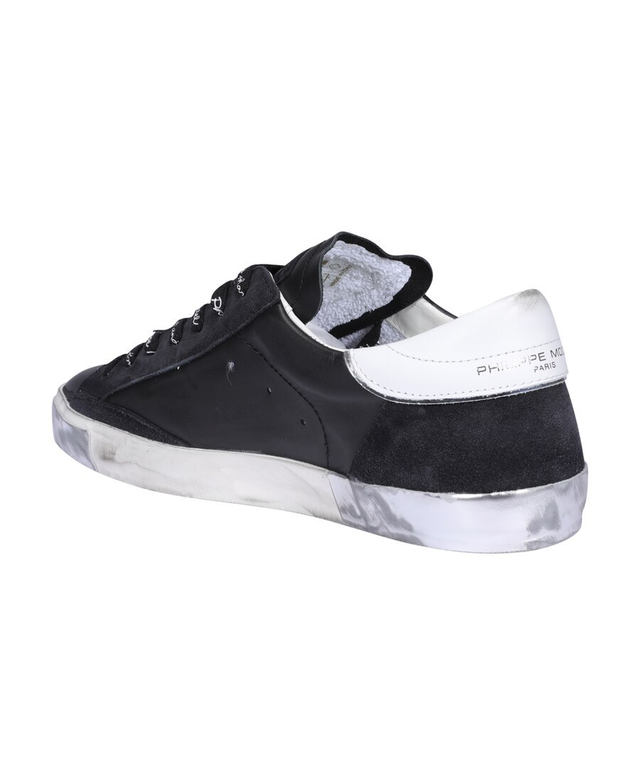 Philippe Model Distressed Low-top Trainers In Black