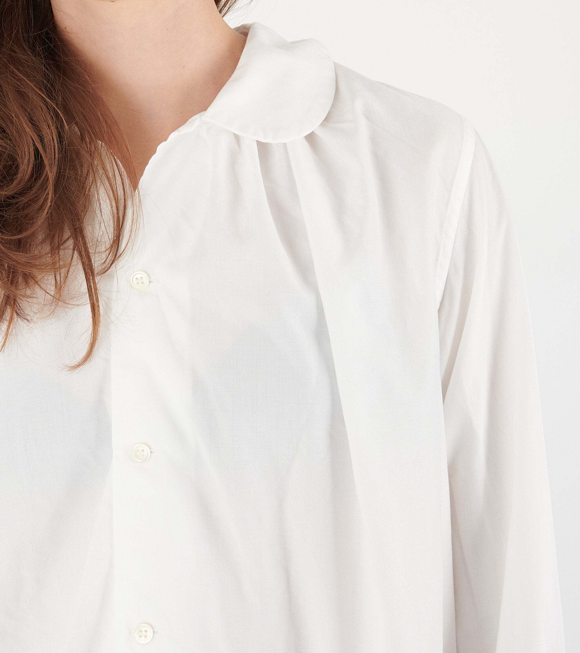 COMME DES GARÇONS ROUND COLLAR SHIRT WHITE