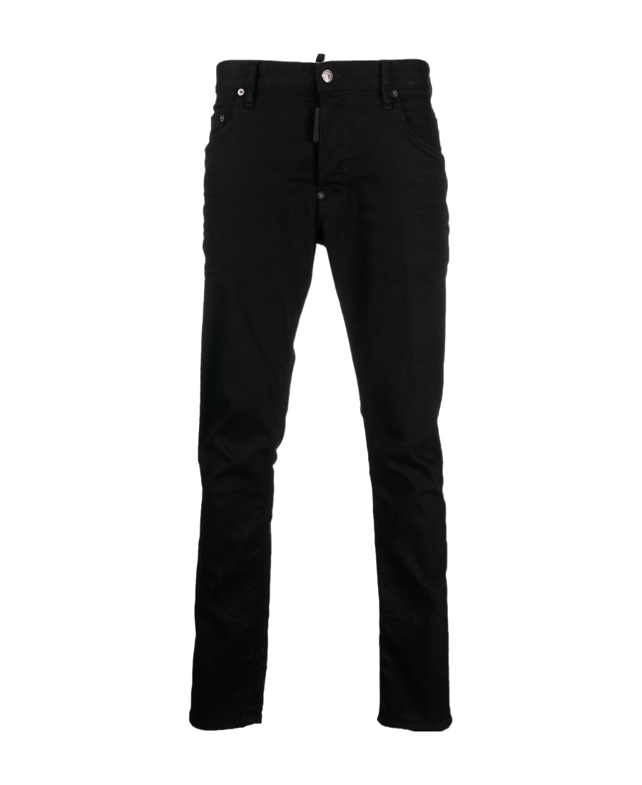 Dsquared2 Cotton Cargo Trouser With Logo Patch In Black