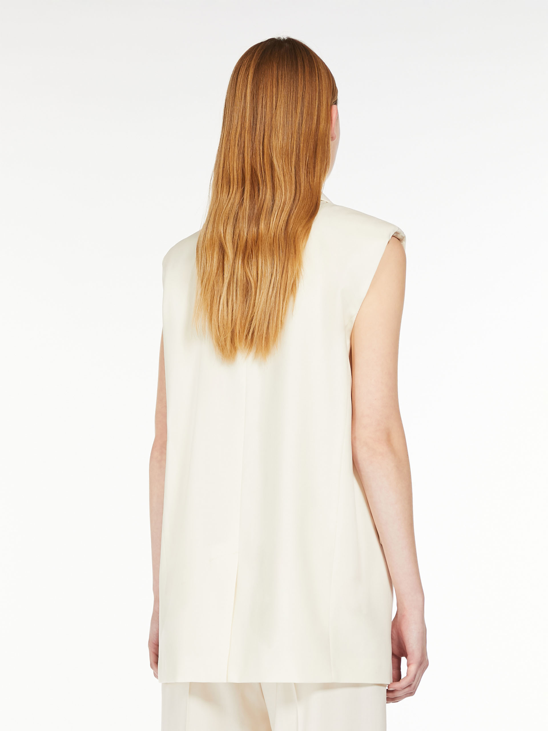 Weekend Max Mara Sleeveless Wool Vest In White
