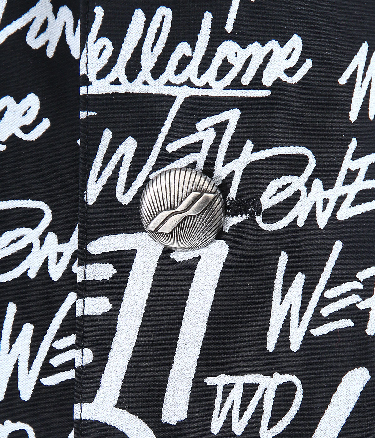 We11 Done All-over Logo Print Short-sleeved Shirt In Black