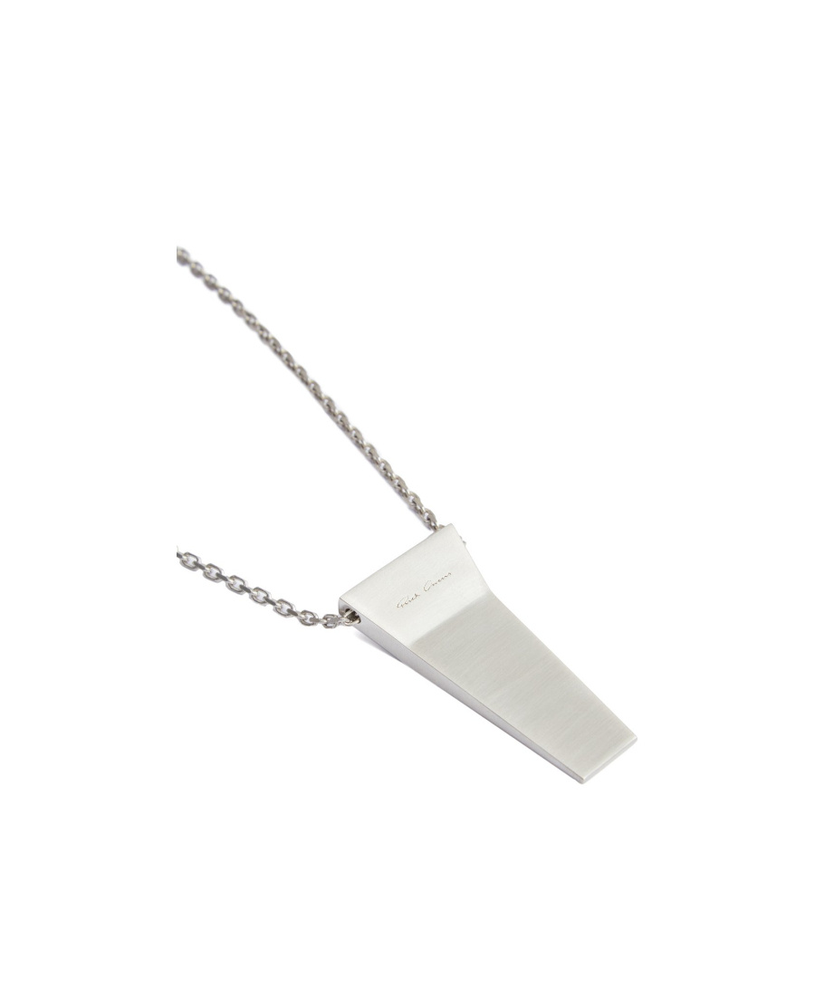 Rick Owens Logo-engraved Chain Necklace In White