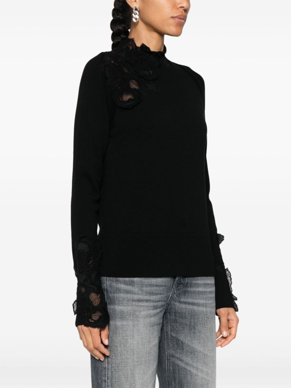 Ermanno Scervino Turtle-neck Sweater In Black