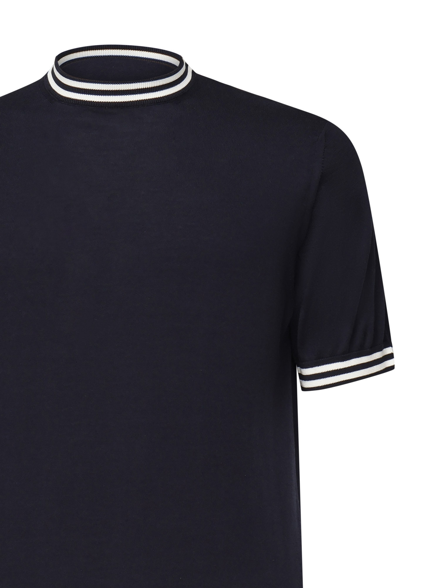 Eleventy Crew Neck Short-sleeved Sweater In Multi
