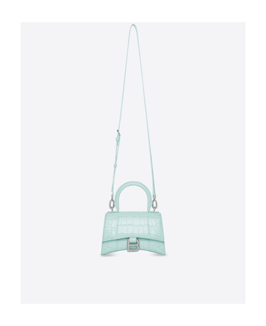 Balenciaga Hourglass Mini Tote Bag In Blue