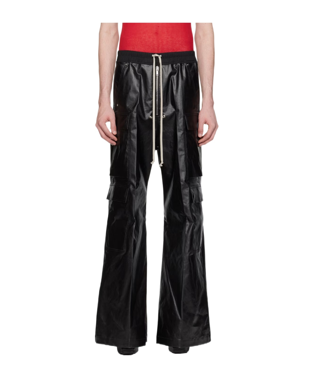 Rick Owens Black Porterville Cargobelas Cargo Pants In Black