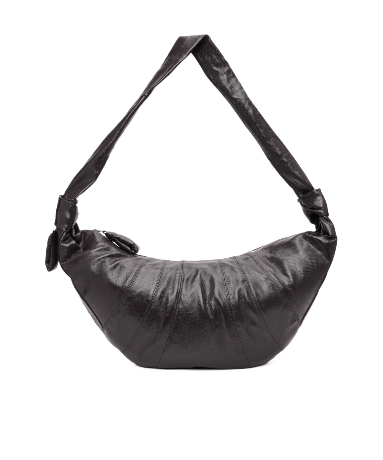 Lemaire Taupe Large Croissant Bag In Black