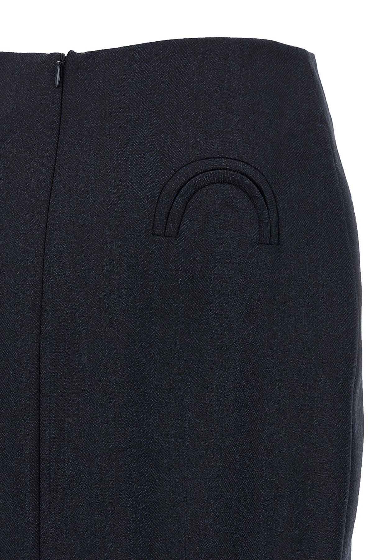 Blazé Milano Blaze Milano Maine Sussex Longuette Wool Midi Skirt In Blue