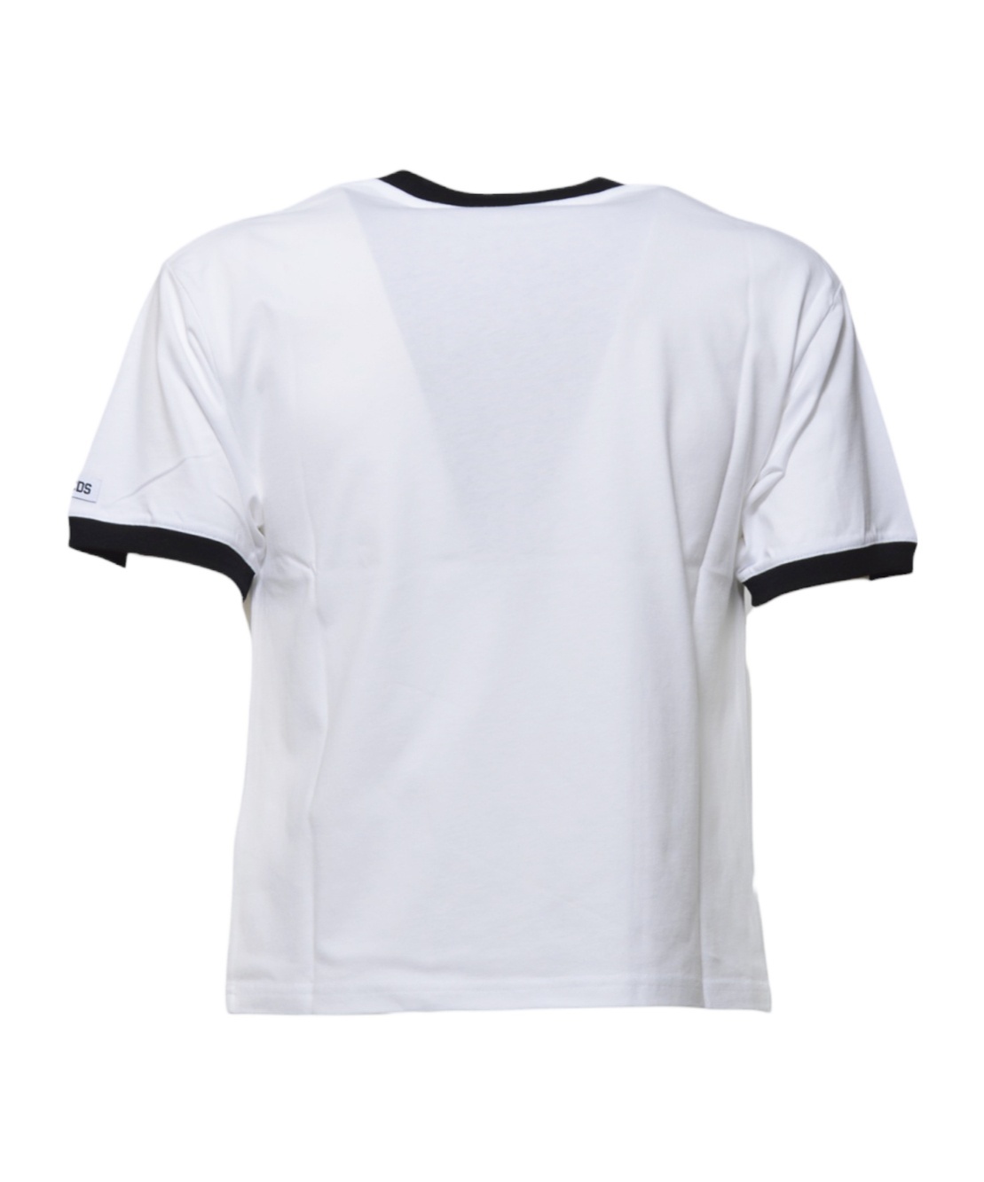 Gcds Boxy T-shirt Trim Contrast Crew Neck In White
