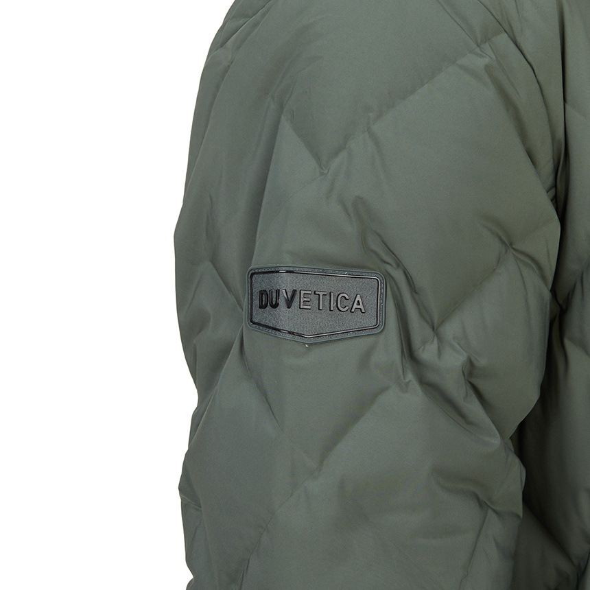 Duvetica Long-sleeved Down Jacket In Green
