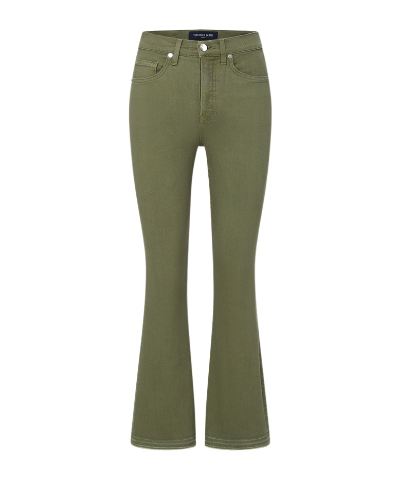Veronica Beard Belt-loop Jeans In Green