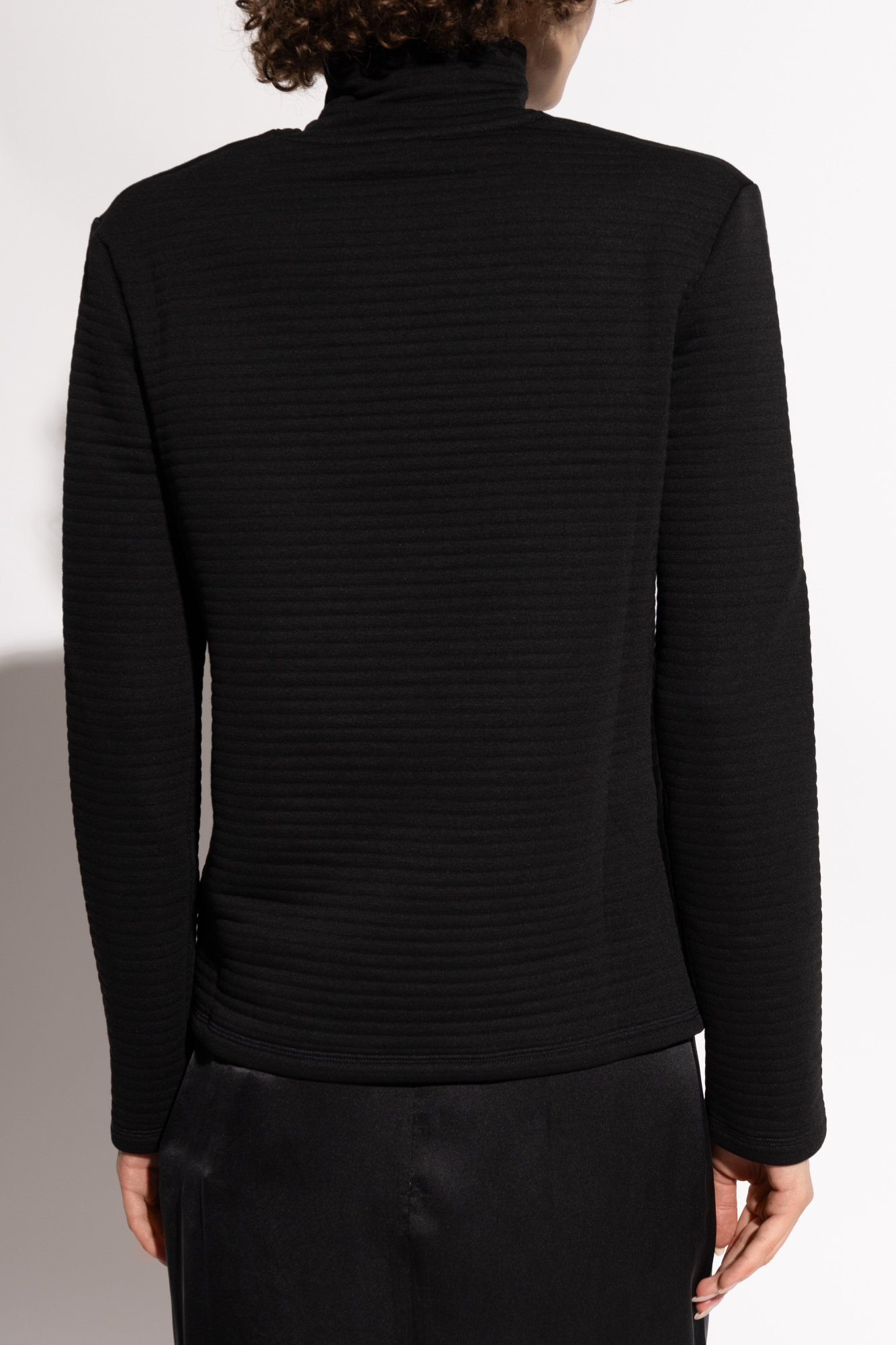 Jil Sander Ribbed-effect Sweatshirt In Black