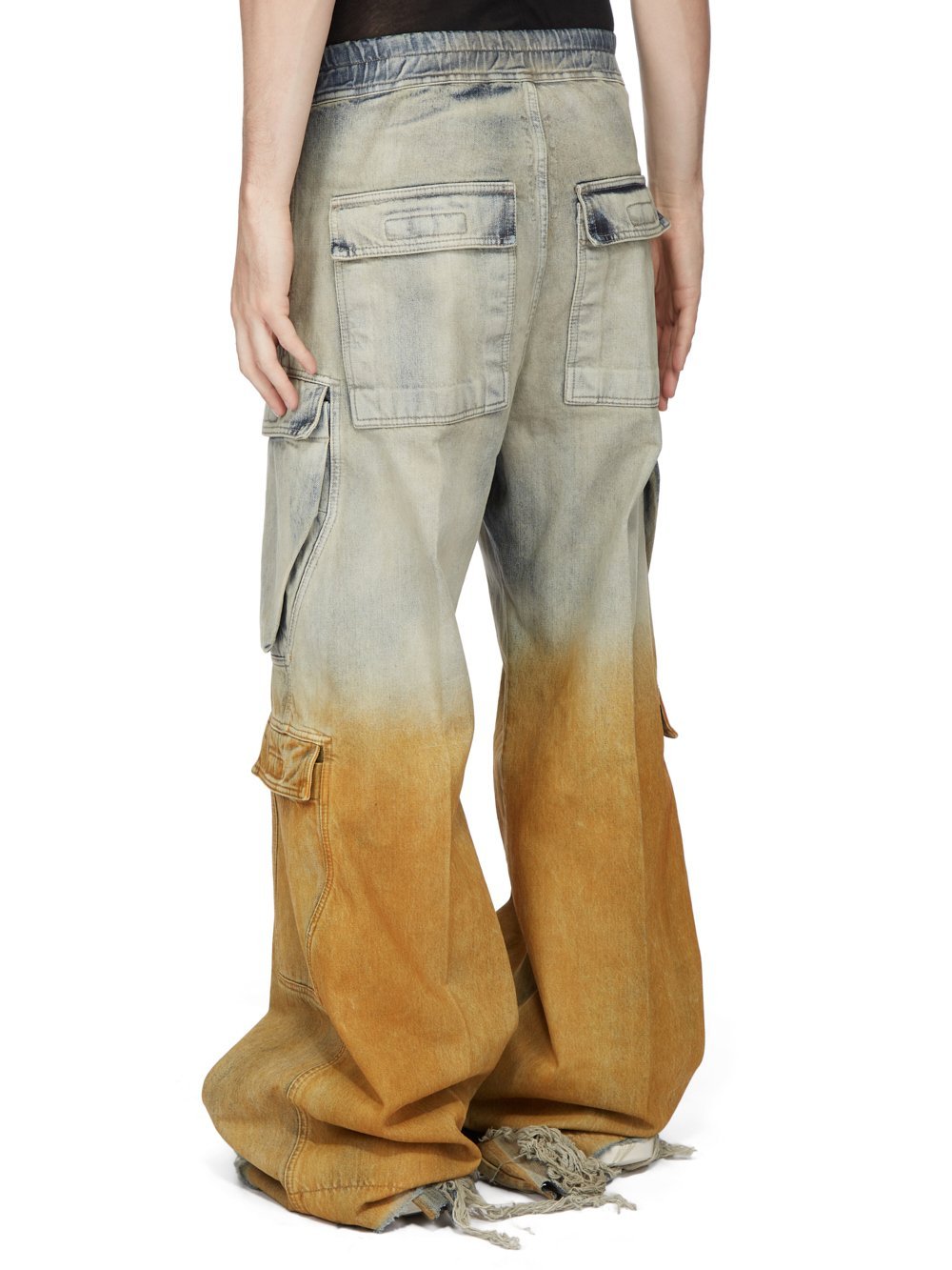 Rick Owens Drkshdw Double Cargo Jumbo Belas Wide-leg Jeans In Blue