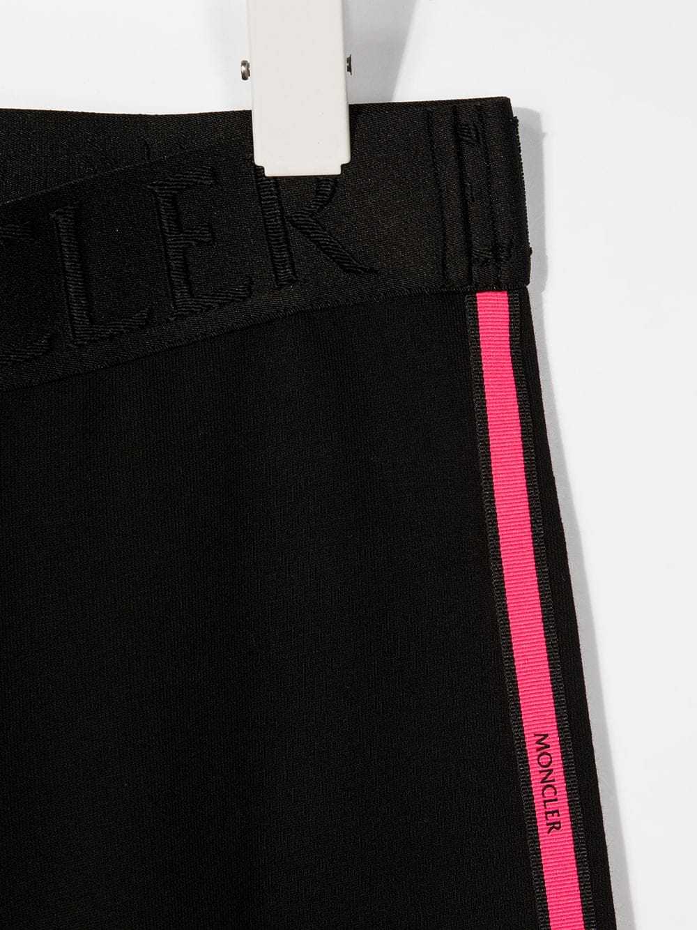 Moncler Side Stripe Leggings In Black