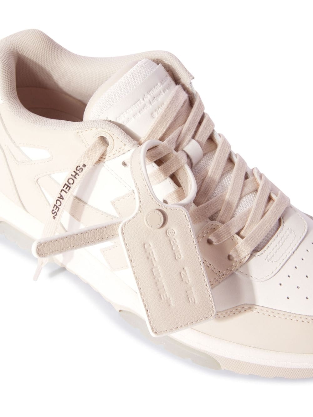 Off-white Off White Out Of Office Leather Sneakers In Nude