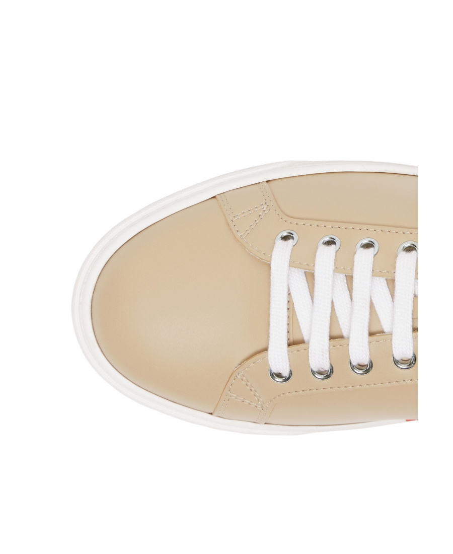Burberry Stripe-detail Low-top Sneakers In Nude