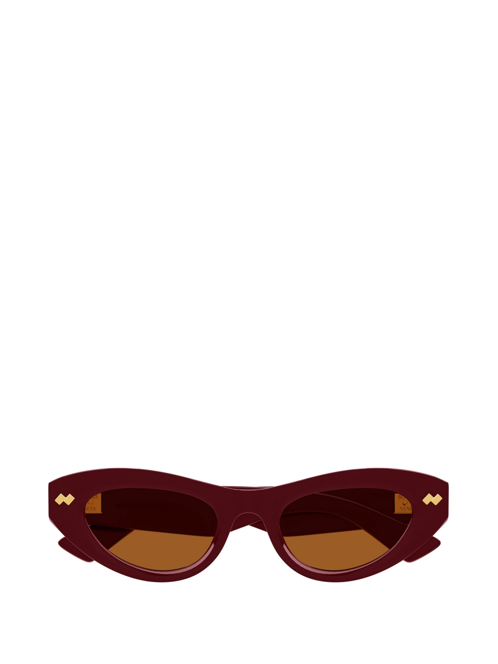 Bottega Veneta Bv1350s Linea Ribbon 005 Burgundy Brown Sunglasses In Brown