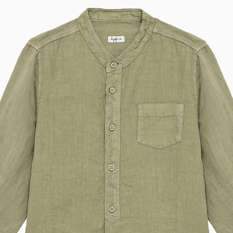 Il Gufo Long-sleeved Shirt And Shorts Suit In Nude