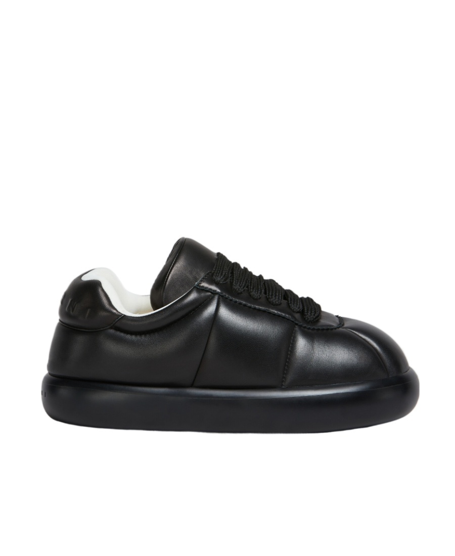 Shop Marni Black Leather Bigfoot 2.0 Sneaker