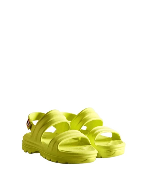 Hunter Logo Sandals In Green