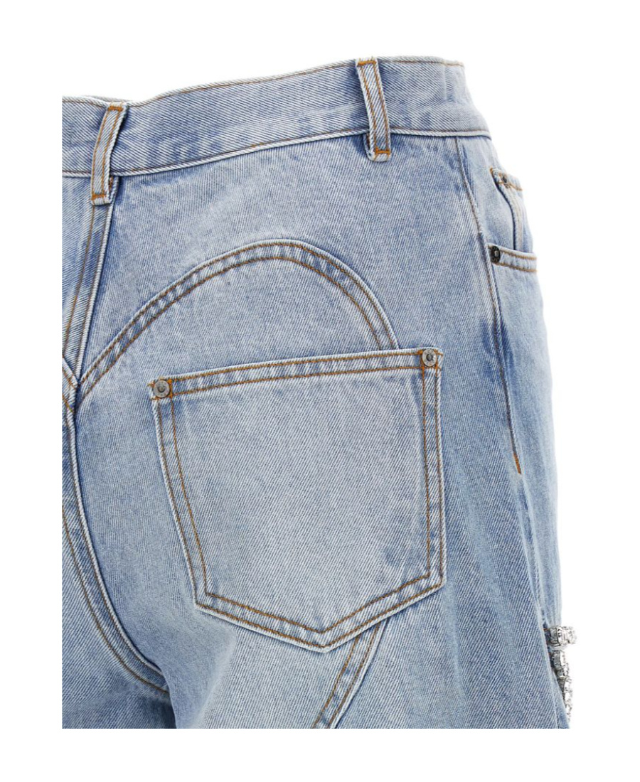 Shop Area Cut-out Wide-leg Jeans In Blue
