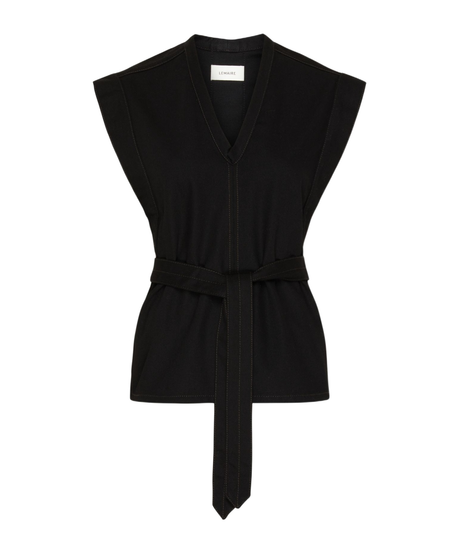Shop Lemaire Sleeveless Blouse In Black