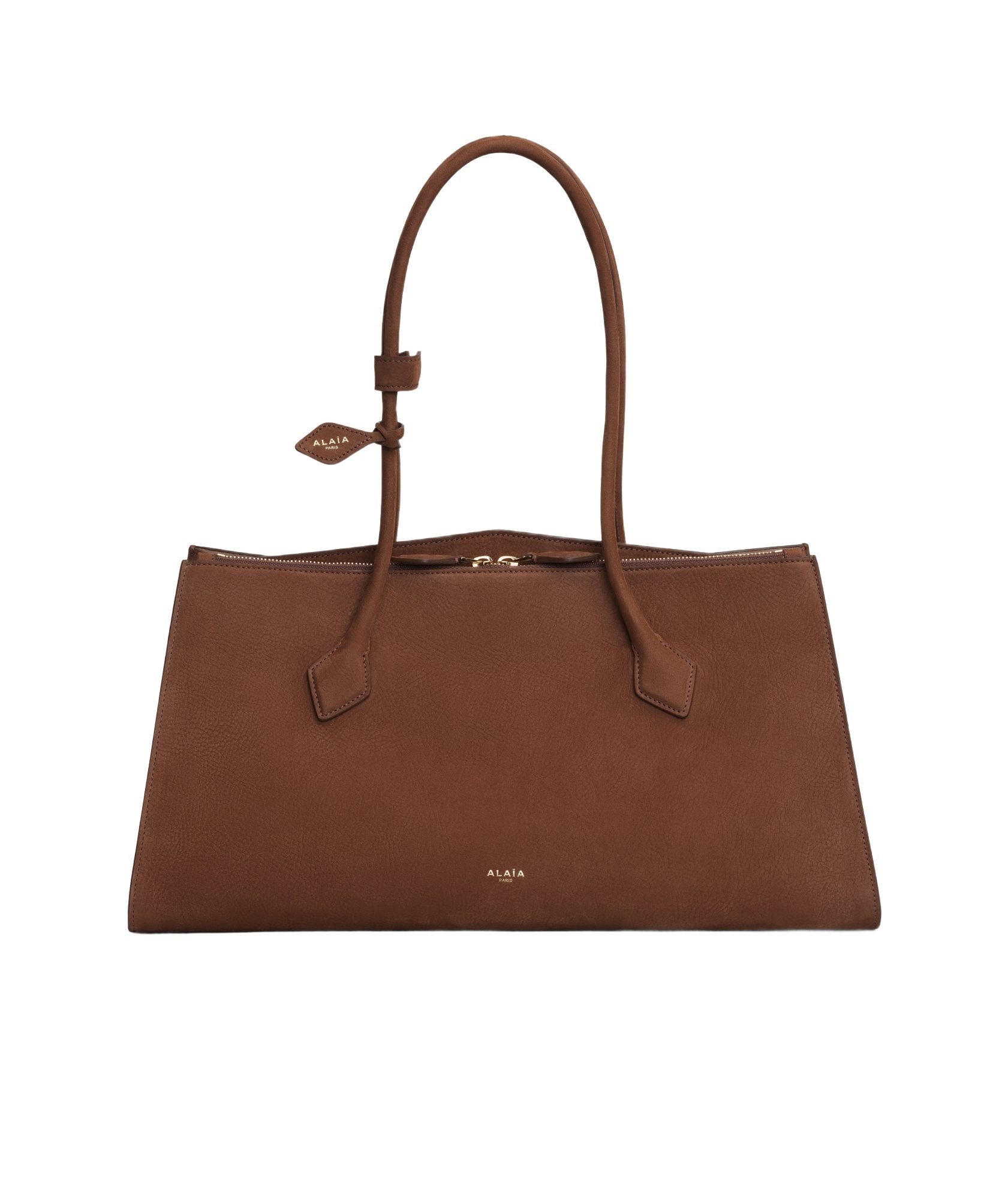 Alaïa Double Handle Shoulder Bag In Brown