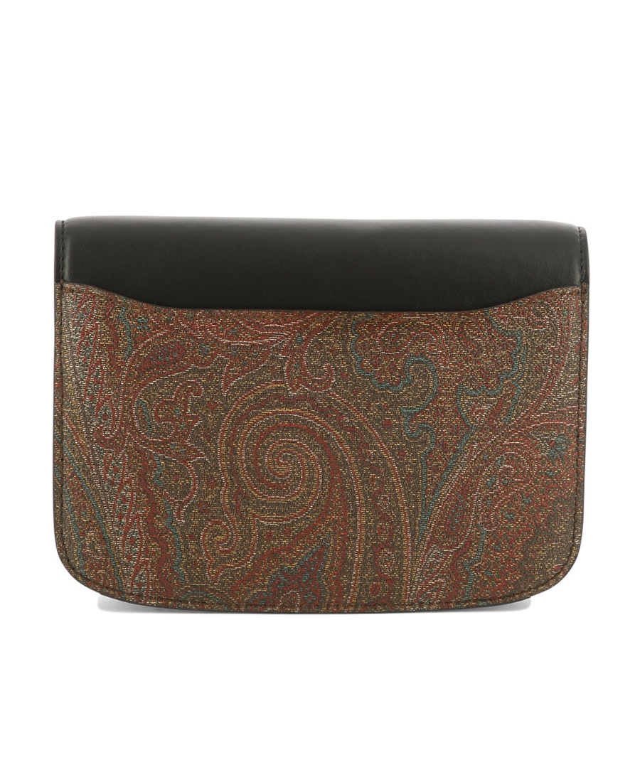 Etro Logo Shoulder Bag In Black
