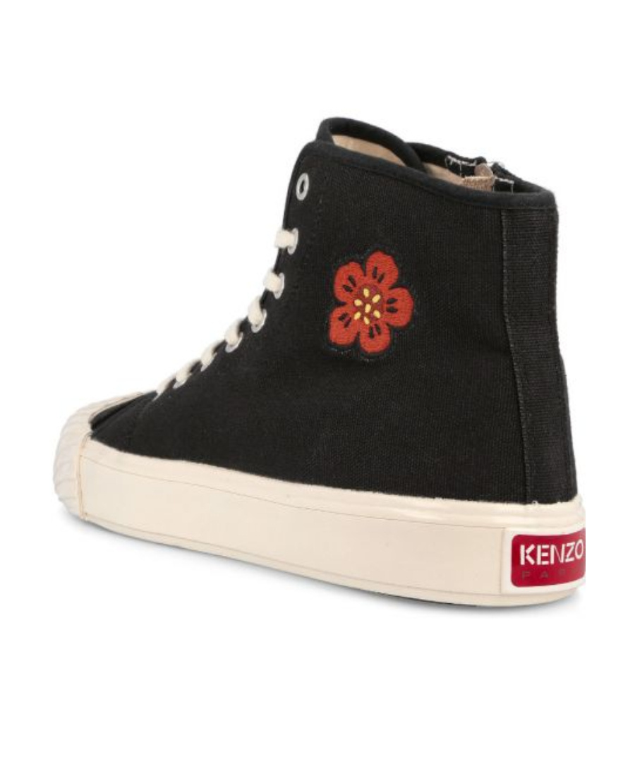 KENZO KENZO BOKE FLOWER EMBROIDERED HIGH-TOP SNEAKERS