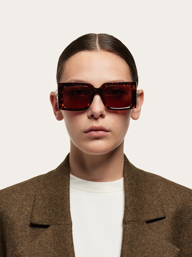 Ferragamo Frame Sunglasses In Brown