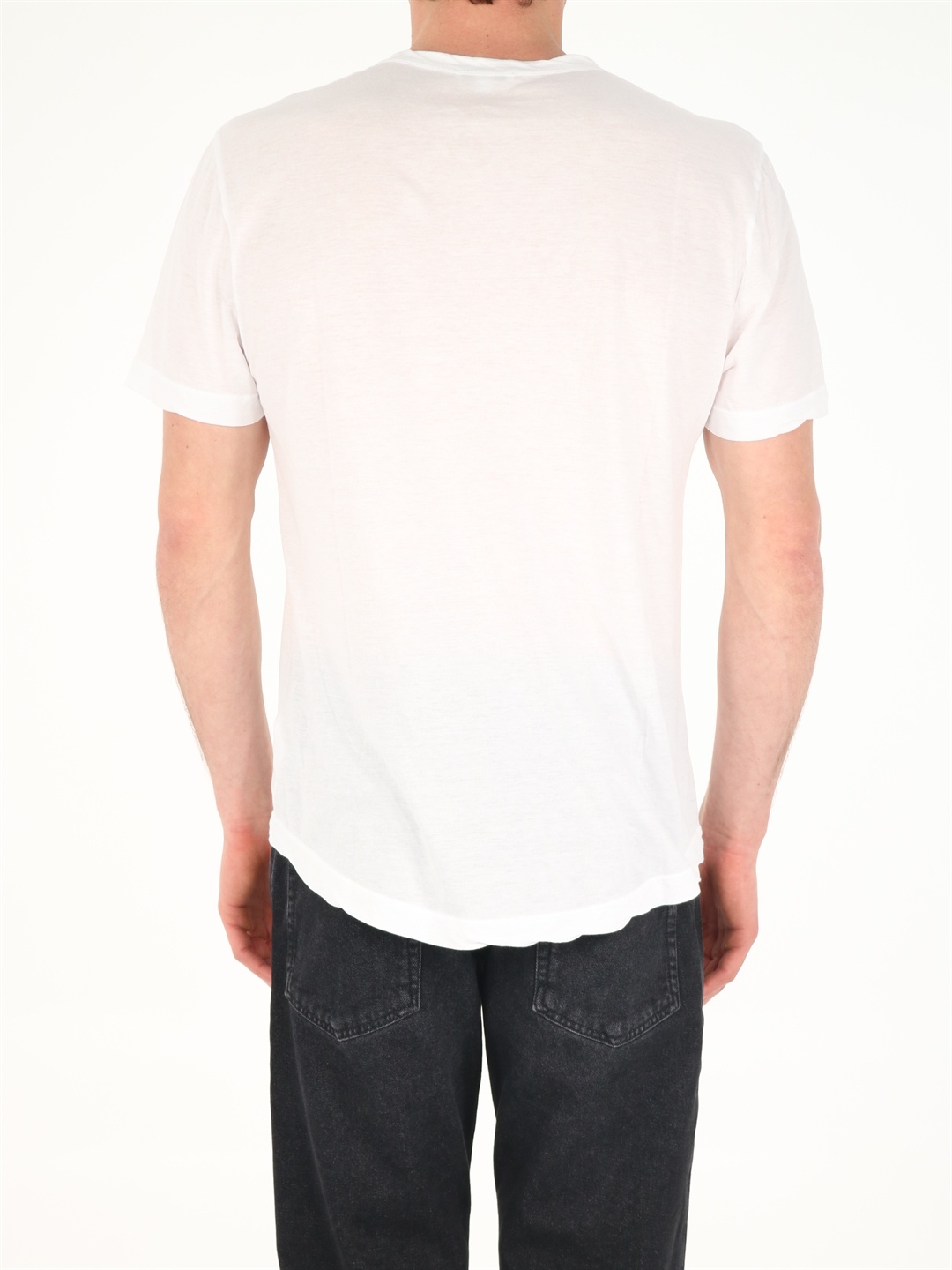 Shop James Perse Round-neck T-shirt In White