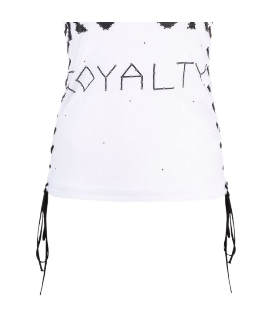 Stella Mccartney Rock Royalty One-shoulder Lace-up Top In White