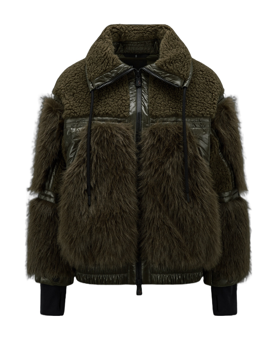 Moncler Yvoire Zipper Down Jacket In Green