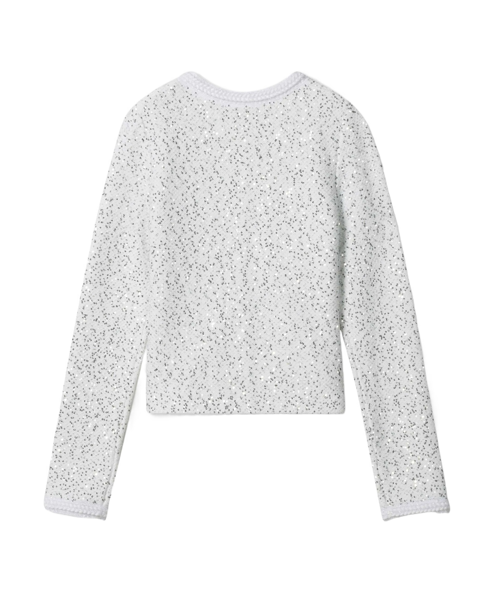 Shop Michael Kors Sequinned Cardigan In White