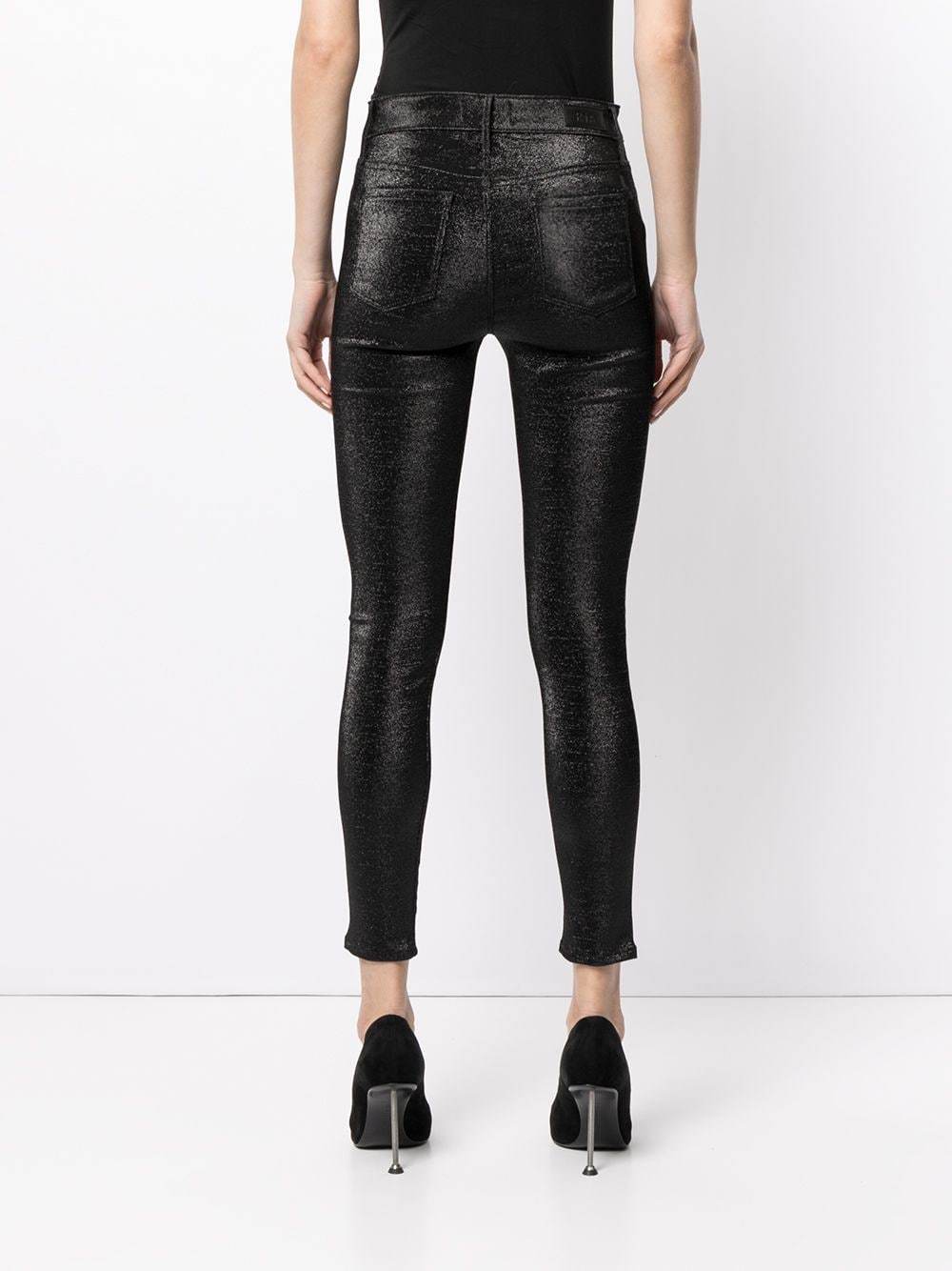 Rta Black Madrid Sequined Skinny Casual Pants In Black