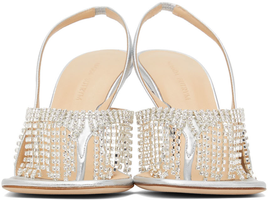 Magda Butrym Embellished Leather Thong Sandals In White