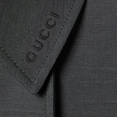 Gucci Wool Double-breasted Coat In Gray