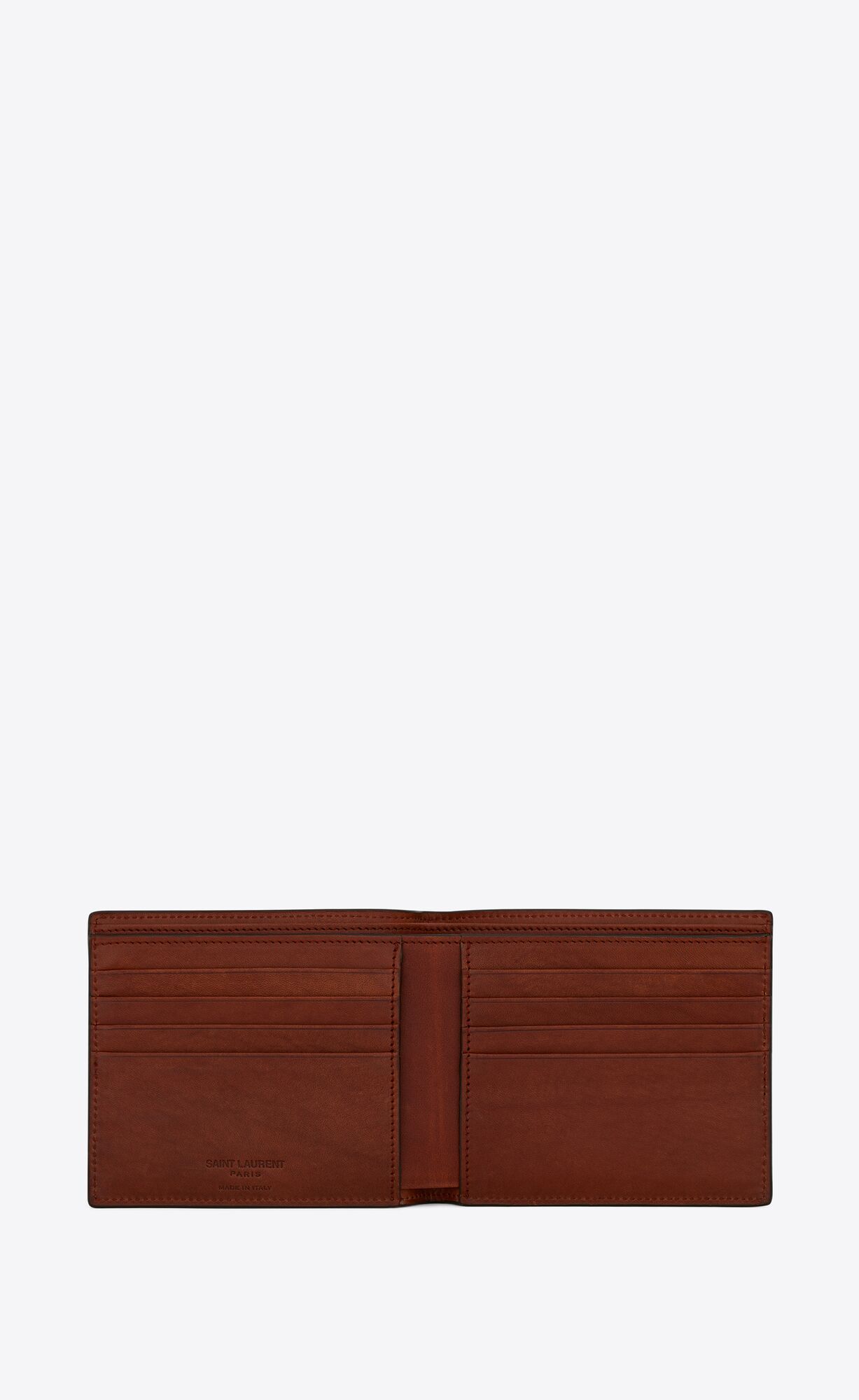 Saint Laurent Monogram-print Bi-fold Wallet In Black