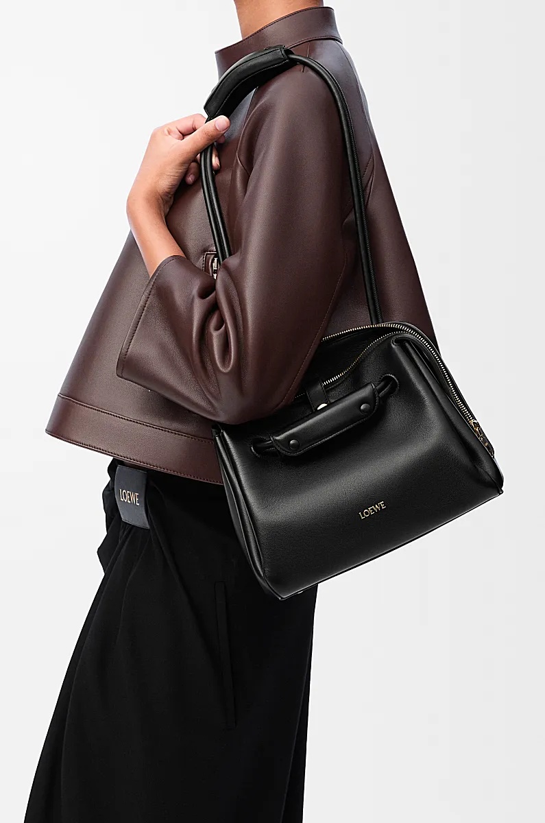 Loewe Small Madrid Bag In Supple Calfskin In Black