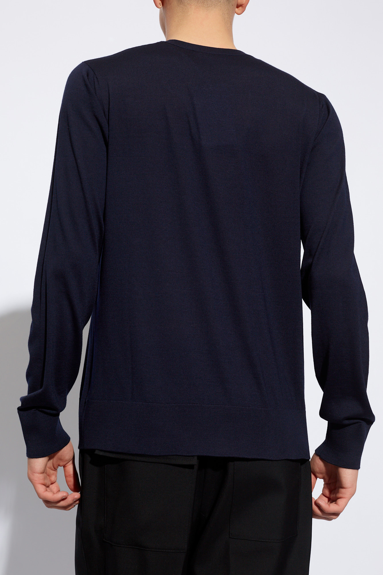Ferragamo Long-sleeved Sweater In Black