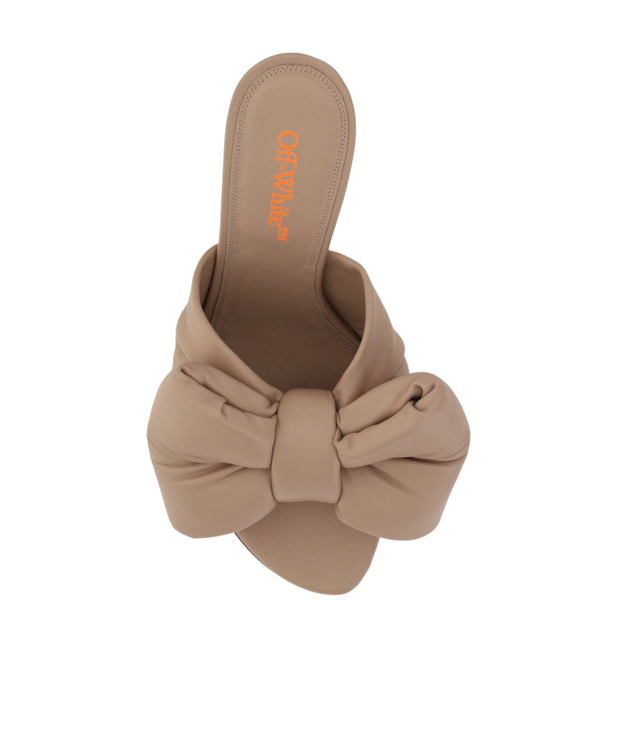 Off-white Allen 110mm Oversize-bow Sandals In Nude