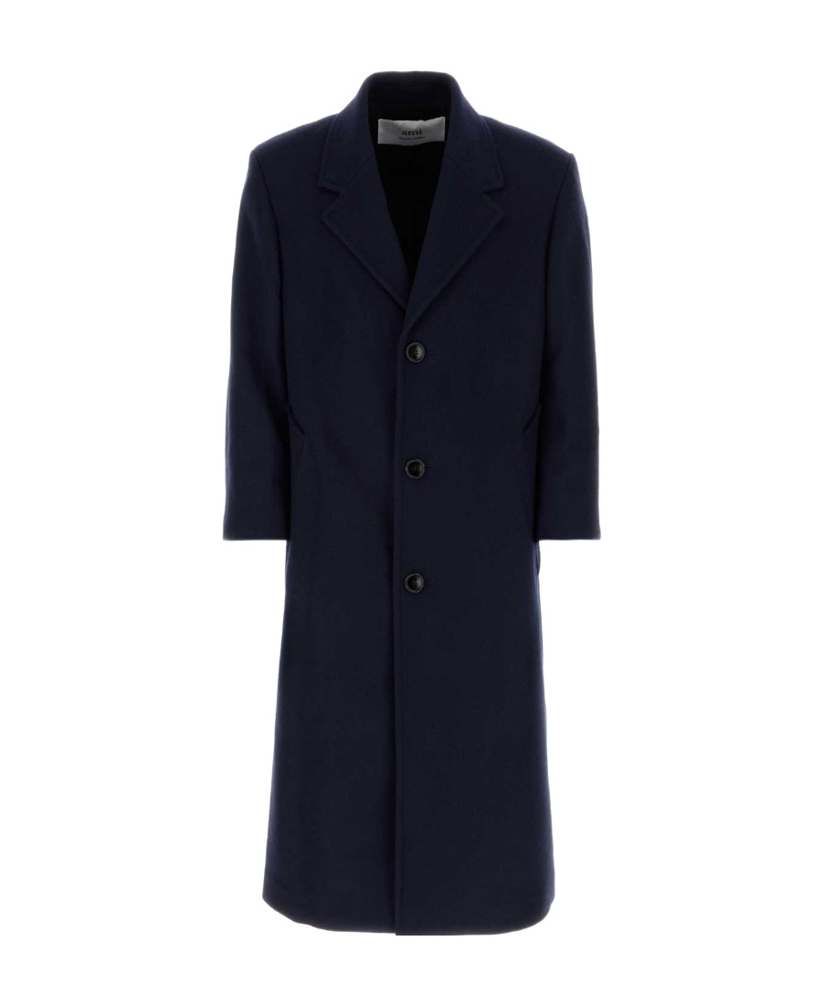 Ami Alexandre Mattiussi Ami Oversized Buttoned Coat In Blue