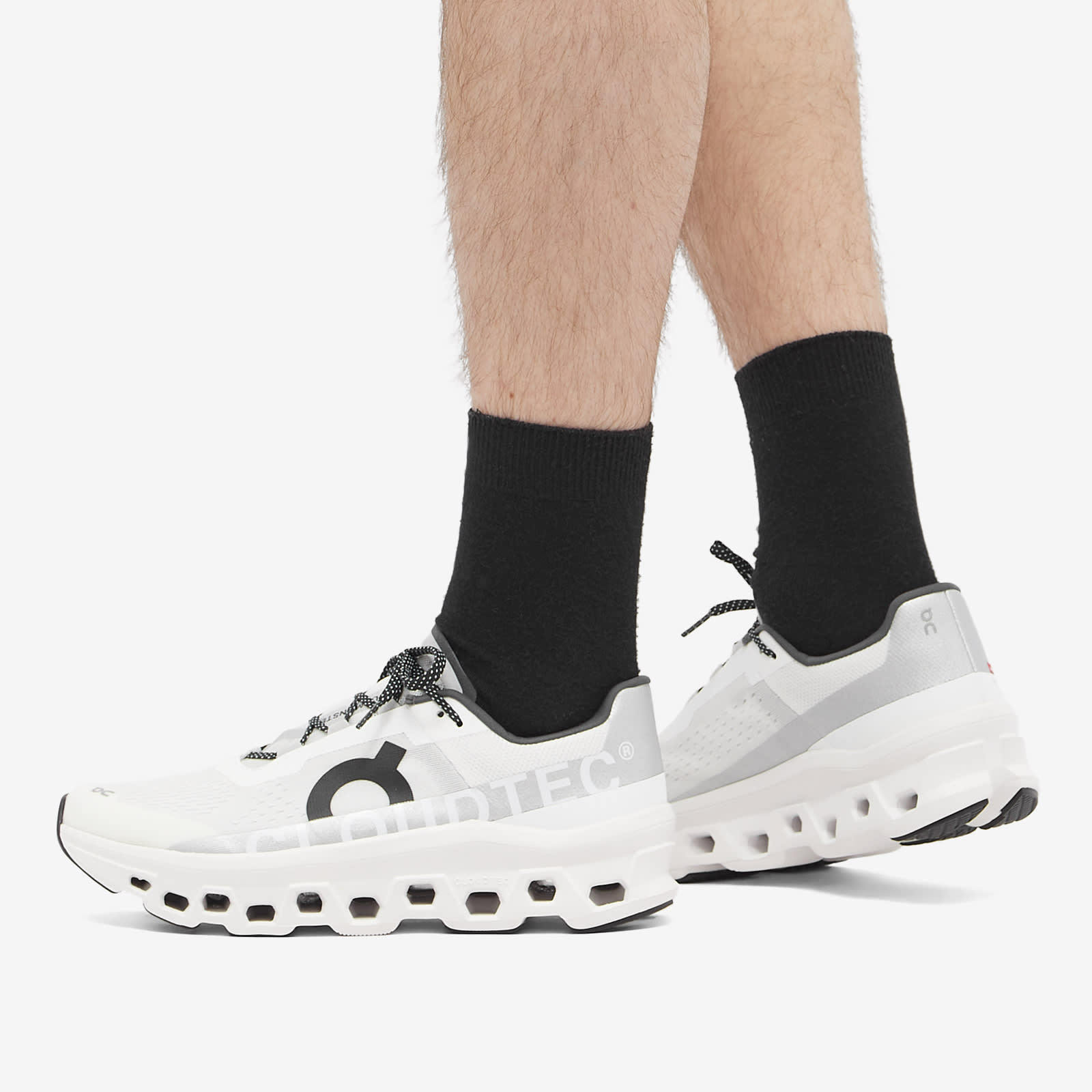 On Running Cloudmonster Sneakers With Technical Fabric Upper In White
