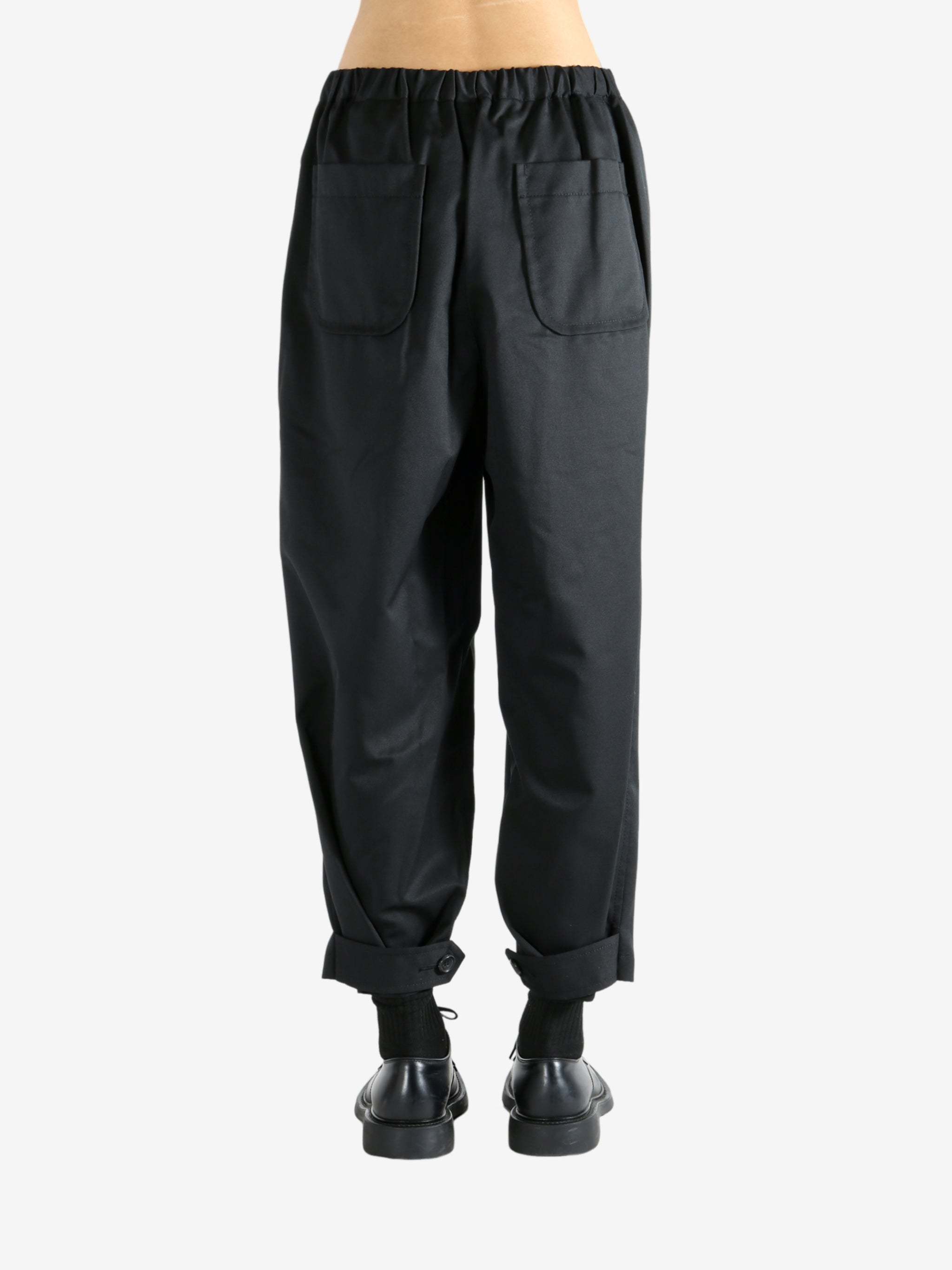 Comme Des Garçons Elastic Waist Casual Pants In Black