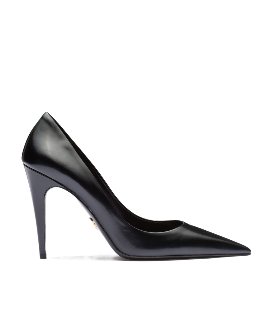Prada Pointed And Shallow High Heels In Black