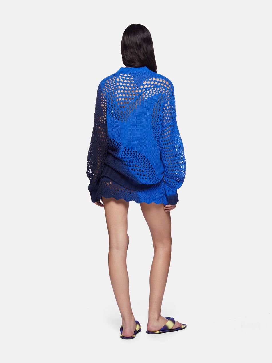 Attico Round Neck Sweater In Blue